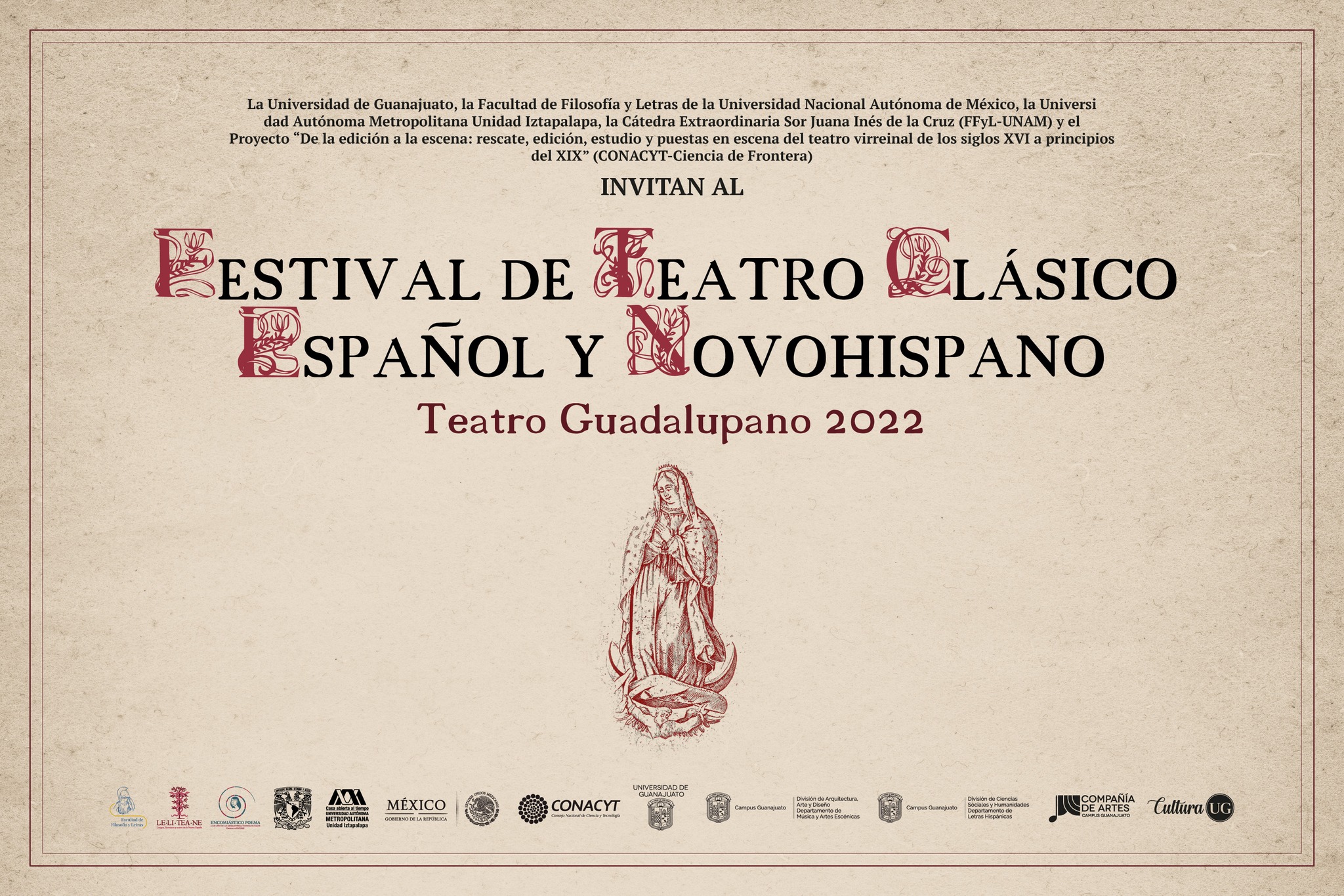 Festival de Teatro Clásico Español y Novohispano. "Teatro Guadalupano" 2022